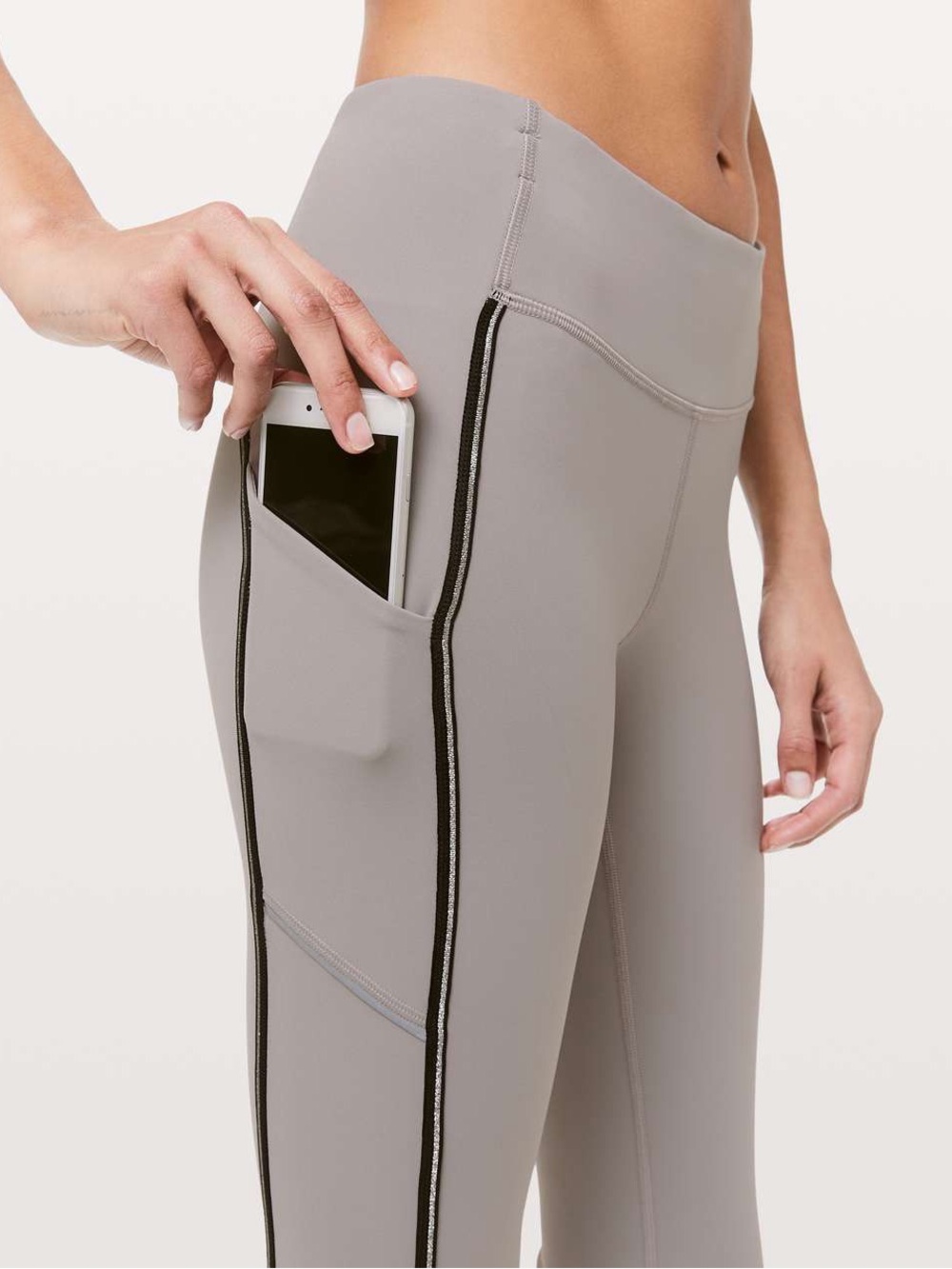 Lululemon Speed Up Tight Metallic Dark Chrome
